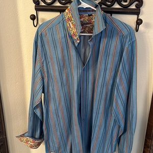 Robert Graham Immaculate condition striped shirt size XL